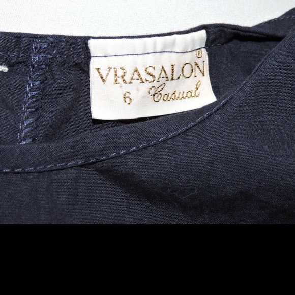 Vrasalon Pink Navy Blue Dress 6 - Picture 4 of 5